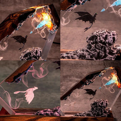 LED Resin Dragon Night Light Ornament