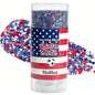 4Th of July Glitter Stick | Red, White & Blue Body & Hair Sparkle for Independence Day Party, Festival & Fun Holiday Look