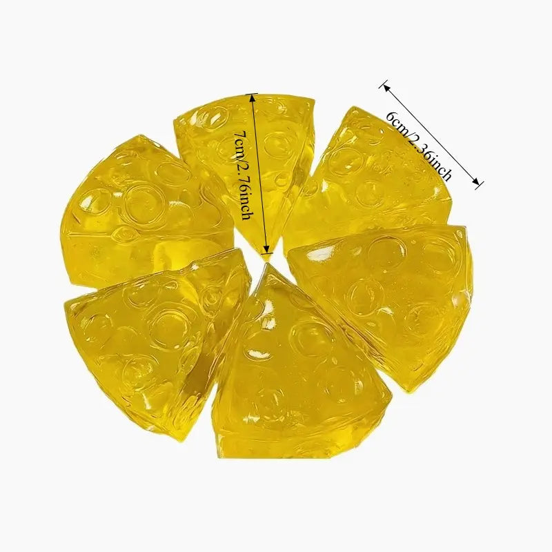 Squishy Honey Cheese Square Fidgets Toys Super Soft Mochi Cheese Squeeze Toy Funny Anti-Stress Sensory Toy Adults Fun Gifts Anxiety Relief Products