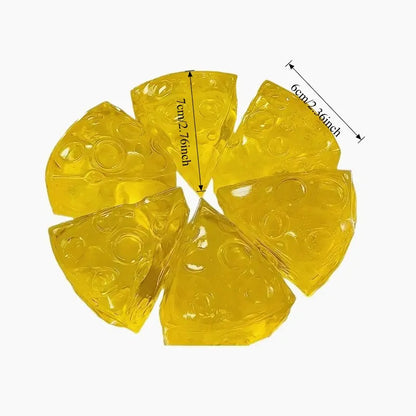 Squishy Honey Cheese Square Fidgets Toys Super Soft Mochi Cheese Squeeze Toy Funny Anti-Stress Sensory Toy Adults Fun Gifts Anxiety Relief Products