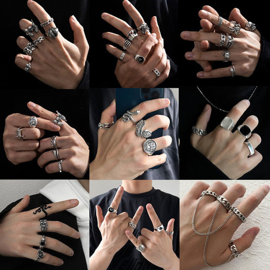 Mens Retro Hip Hop Goth Ring