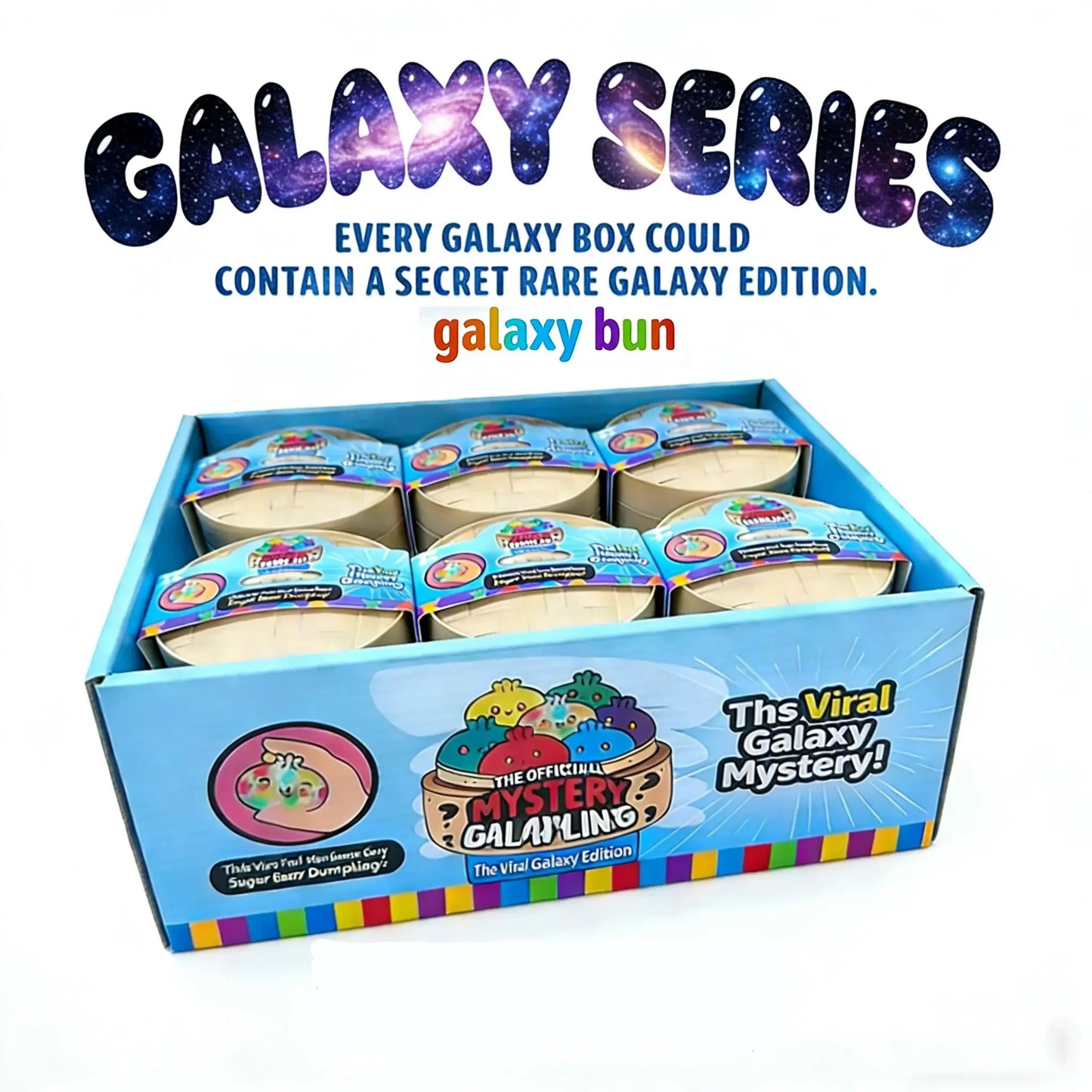 Cute Galaxy Big Dumpling Squishy Blind Box, Mysecret Bun Fidget Squeeze Toy, Flexible TPR Material Slow Rebound Squishy, Funny Expression Design, Unboxing Surprise Toy, Ideal for Easter Graduation Gifting, Children Daily Stress Relief & Gift Exchange
