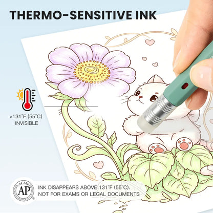 Iigen RUBIC Erasable Gel Pens,0.6Mm Retractable Twist Pens, Ergonomic Hexagonal Grip for Journaling,Drawing,School & Office Supplies,Smooth Writing for Students,Planner,Teachers,Nurses and Artists,Holiday Gifts and Birthday Goodie Bags Tiktokshopspringglo