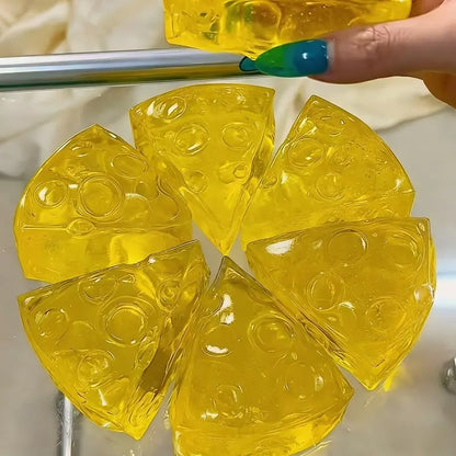 Squishy Honey Cheese Square Fidgets Toys Super Soft Mochi Cheese Squeeze Toy Funny Anti-Stress Sensory Toy Adults Fun Gifts Anxiety Relief Products
