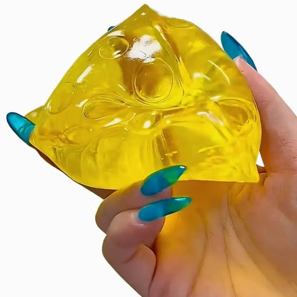 Squishy Honey Cheese Square Fidgets Toys Super Soft Mochi Cheese Squeeze Toy Funny Anti-Stress Sensory Toy Adults Fun Gifts Anxiety Relief Products