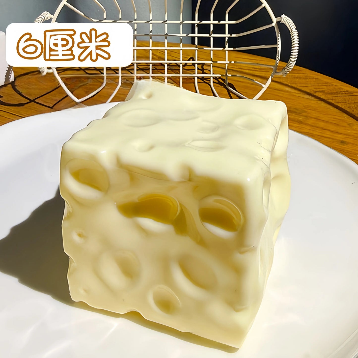 Squishy Cheese Block - Yellow, Moldable Fidget Toy with Squeeze Feature, Ideal for Play and Relaxation Giant Cheese Squishy - 6/7Cm Moldable Non-Rebound & Slow Rebound Fidget Toy| Viral ASMR Stress Ball Glutinous
