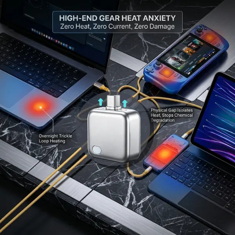 140W Physical-Disconnect Battery Guard, Auto&Self Eject Charger,Smart Auto-Stop Charging Accessory for Mobile Smartphones & Handheld Devices, Anti-Overcharge Protection for Safe Overnight Charging, Universal for Phones Laptops Tablets,Motherday Gift