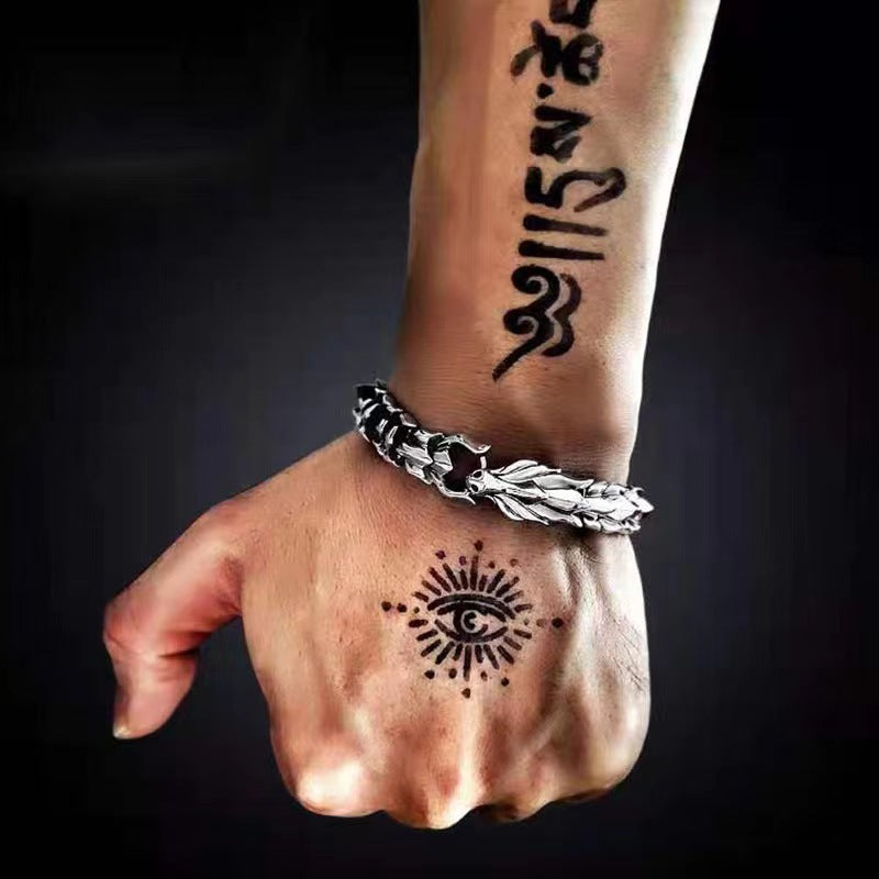 Distressed Dragon Alloy Bracelet