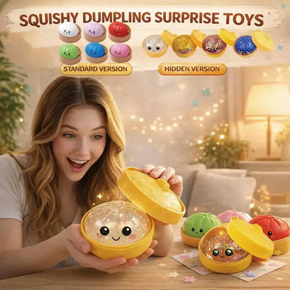 Expressive Big Dumpling Squishy - Blind Box, Mysecret Bun Fidget Toy, Soft TPR Material, Stress Relief, Unboxing Surprise, Random Style per Pack.Valentine'S Day and Easter Gifts, Suitable for Children to Exchange Gifts