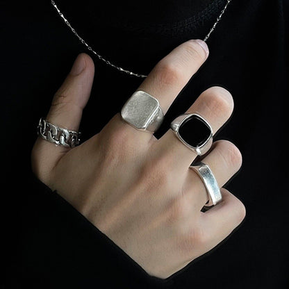 Mens Retro Hip Hop Goth Ring