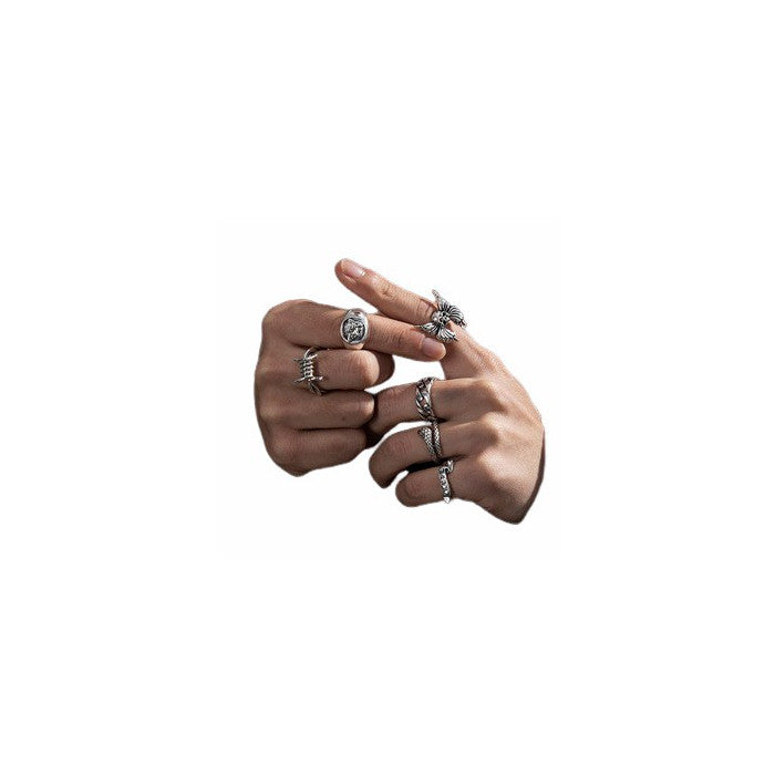 Mens Retro Hip Hop Goth Ring