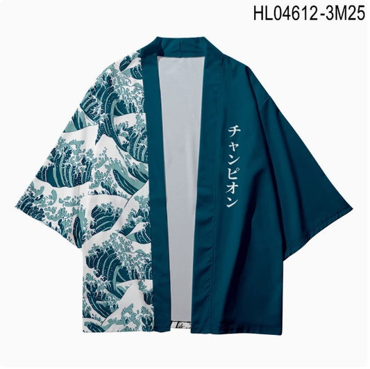 Japanese Kimono Robe with 3D Print