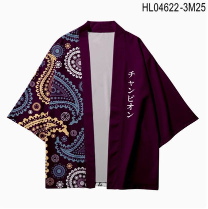 Japanese Kimono Robe with 3D Print