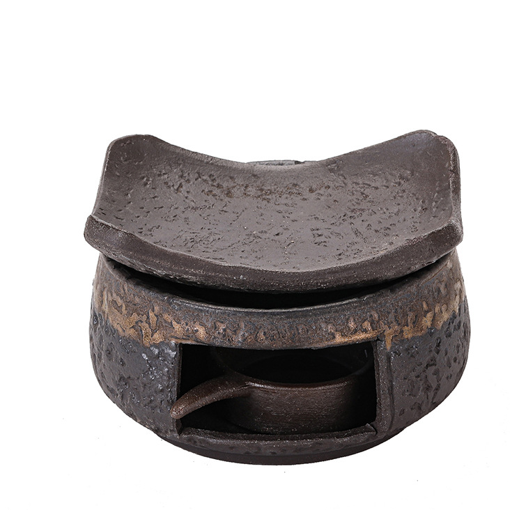 Japanese-Style Ceramic Incense Burner with Candle Holder