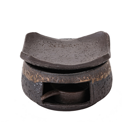 Japanese-Style Ceramic Incense Burner with Candle Holder