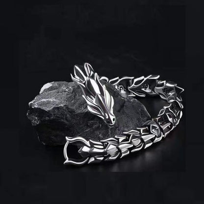 Distressed Dragon Alloy Bracelet