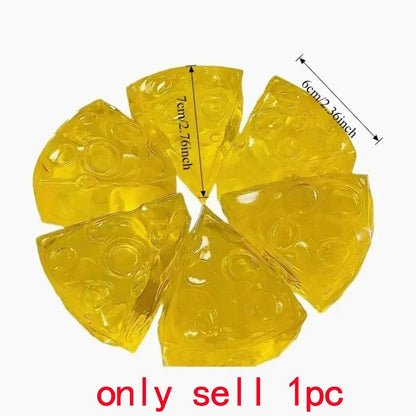 Squishy Honey Cheese Square Fidgets Toys Super Soft Mochi Cheese Squeeze Toy Funny Anti-Stress Sensory Toy Adults Fun Gifts Anxiety Relief Products