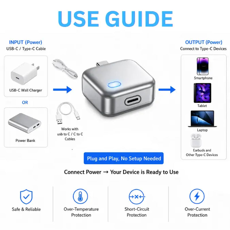 140W Physical-Disconnect Battery Guard, Auto&Self Eject Charger,Smart Auto-Stop Charging Accessory for Mobile Smartphones & Handheld Devices, Anti-Overcharge Protection for Safe Overnight Charging, Universal for Phones Laptops Tablets,Motherday Gift