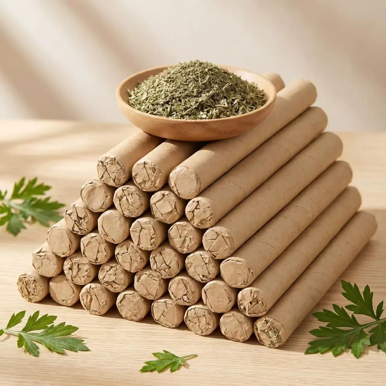 [Natural Defense] 10/20/30-Pack Organic Mugwort & Gastrodia Aromatherapy Sticks - Non-Toxic Mosquito Repellent & Sleep Aid
