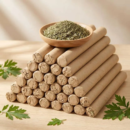 [Natural Defense] 10/20/30-Pack Organic Mugwort & Gastrodia Aromatherapy Sticks - Non-Toxic Mosquito Repellent & Sleep Aid