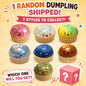 Blind Box Series Glitter Dumpling Squishy Toy with Steamer, Anxietyrelief, Surprise Unboxing, Perfect Giftchoice