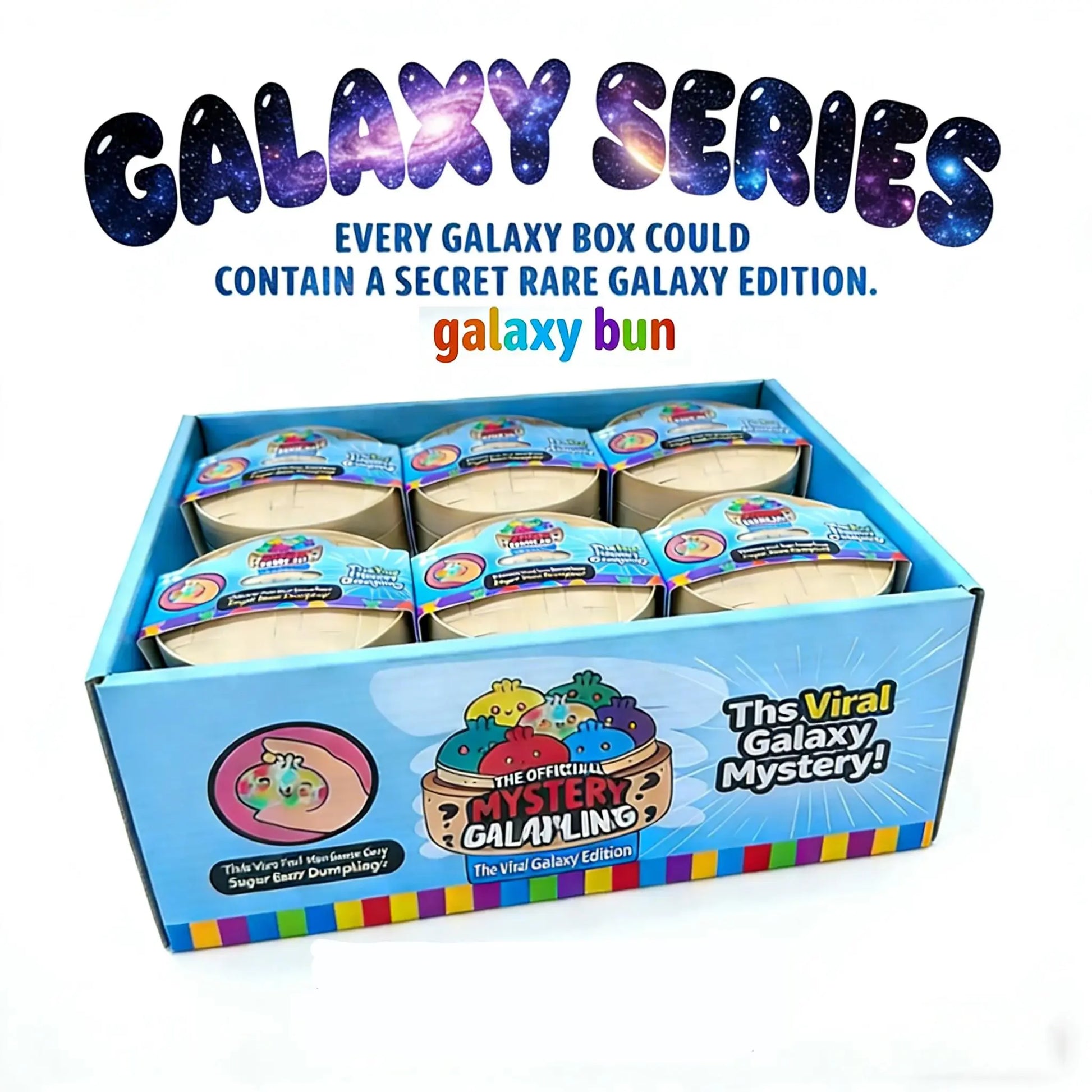 Cute Galaxy Big Dumpling Squishy Blind Box, Mysecret Bun Fidget Squeeze Toy, Flexible TPR Material Slow Rebound Squishy, Funny Expression Design, Unboxing Surprise Toy, Ideal for Easter Graduation Gifting, Children Daily Stress Relief & Gift Exchange