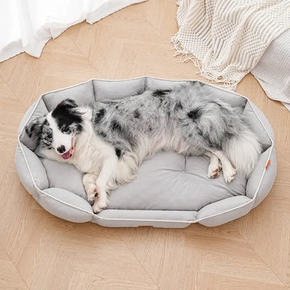 Dog Bed All-Season Pet Nest Anti-Slip Soft Plush Pillow Warm Winter Luxury Sofa Cat Couch Washable Dog Paw Cushion Resting Area Durable Base