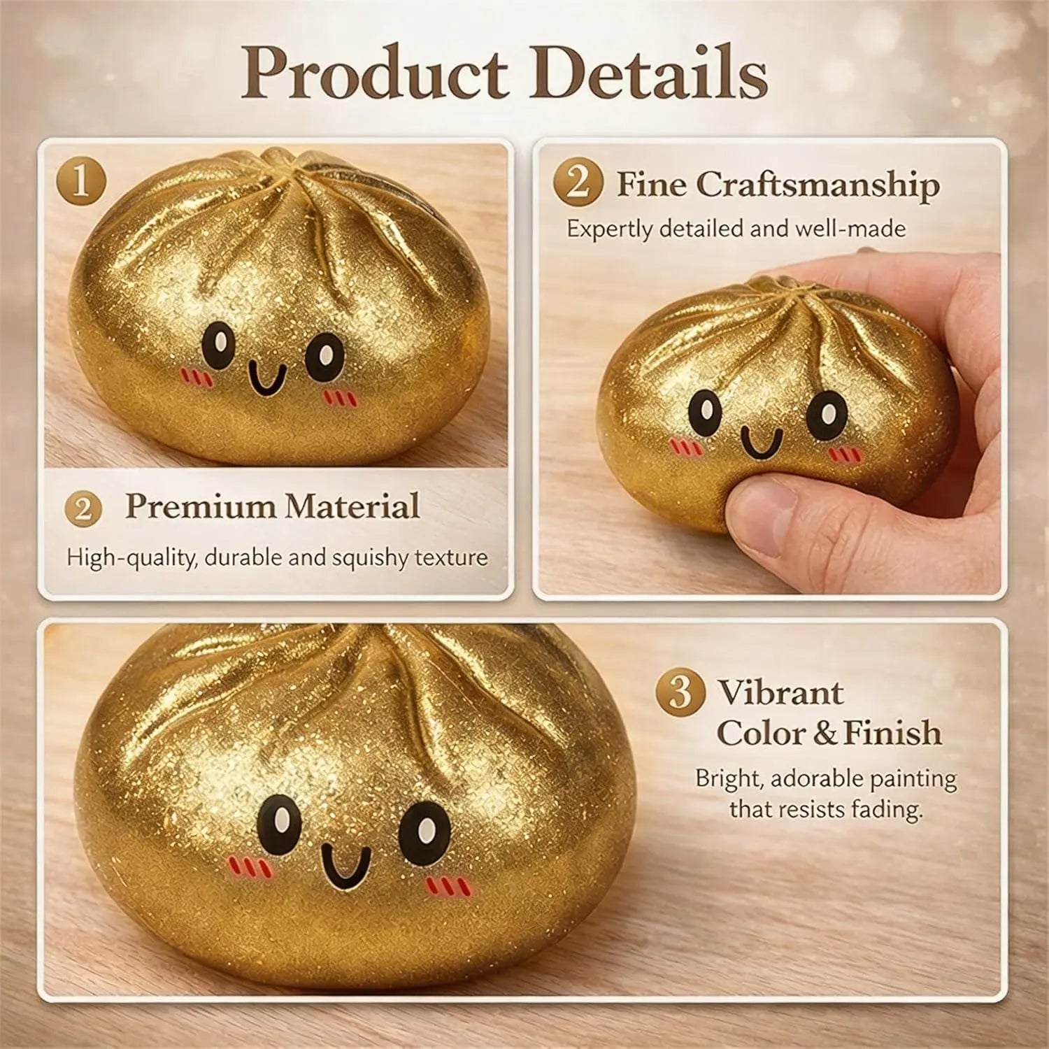 Blind Box Series Glitter Dumpling Squishy Toy with Steamer, Anxietyrelief, Surprise Unboxing, Perfect Giftchoice