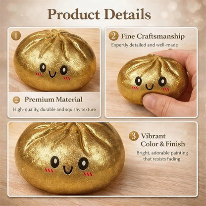 Blind Box Series Glitter Dumpling Squishy Toy with Steamer, Anxietyrelief, Surprise Unboxing, Perfect Giftchoice