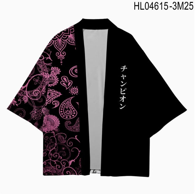 Japanese Kimono Robe with 3D Print