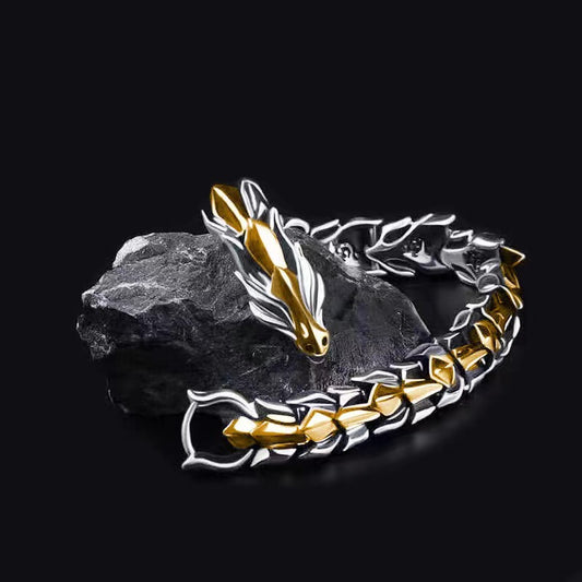 Distressed Dragon Alloy Bracelet
